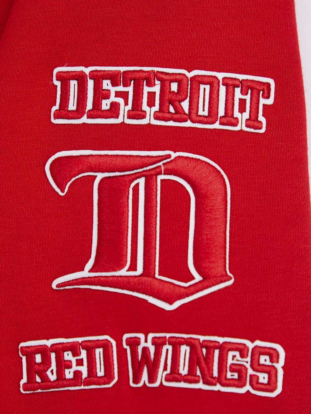 NHL DETROIT RED WINGS RETRO CLASSIC WOMEN'S RIB CROPPED PULLOVER HOODIE (RED) - Image 6