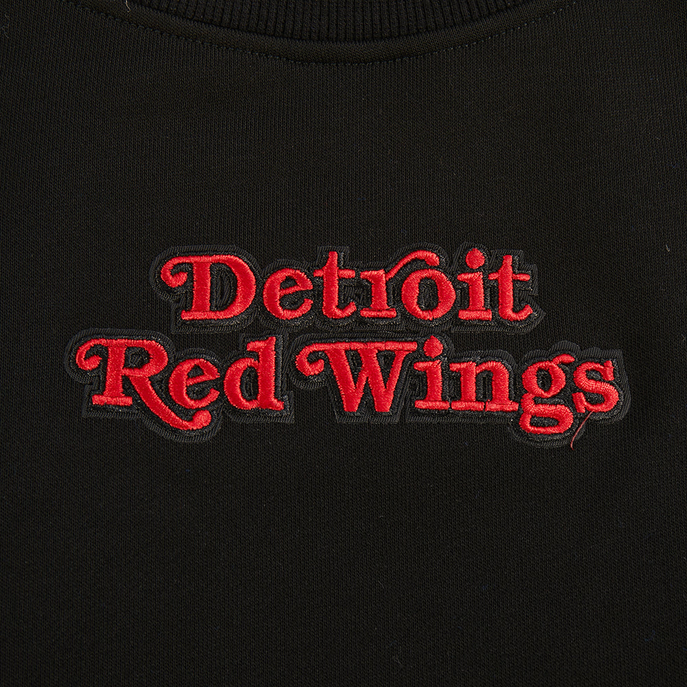 NHL DETROIT RED WINGS WINGSPAN WOMEN'S FLC CREWNECK (BLACK) - Image 9