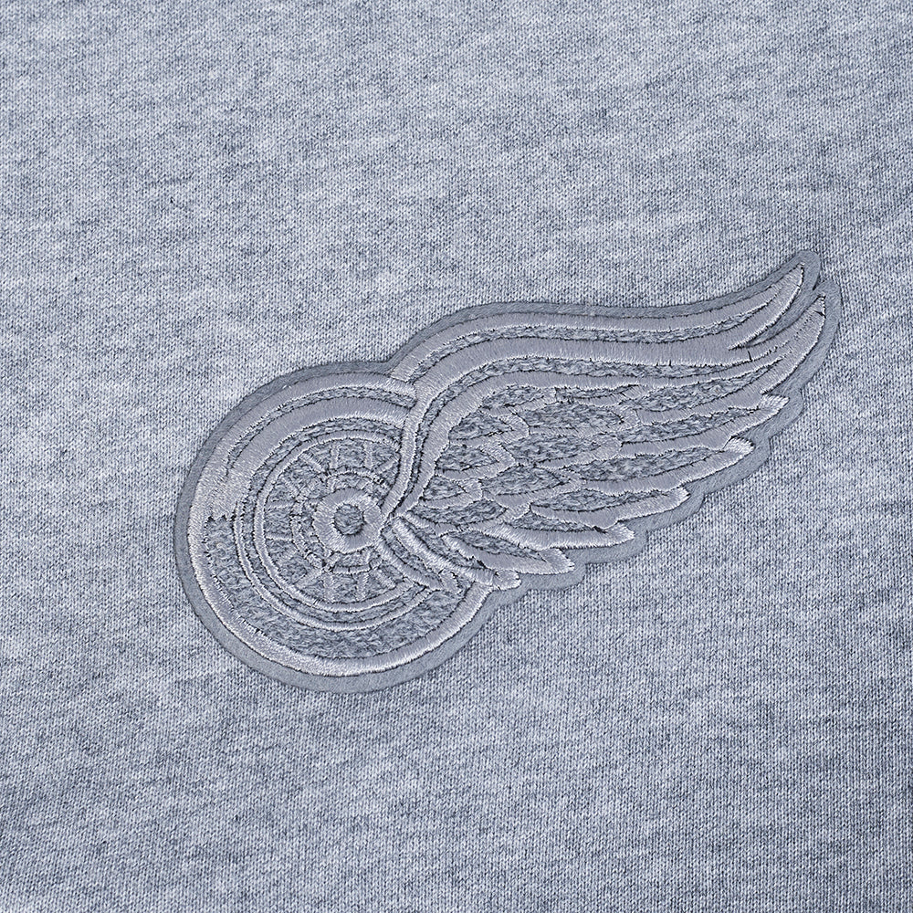 NHL DETROIT RED WINGS REVERSE FRENCH TERRY WOMEN'S FLC CREWNECK (DARK HEATHER GRAY) - Image 5