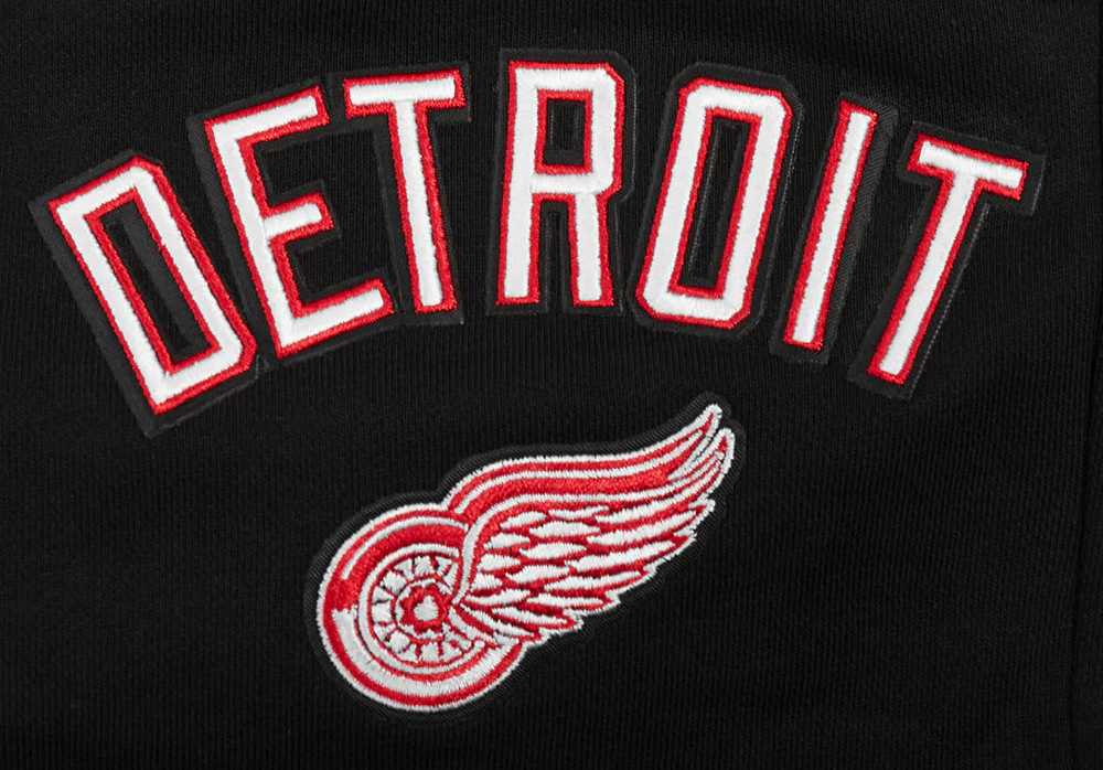 NHL DETROIT RED WINGS CLASSIC WOMEN'S FLEECE SHORT (BLACK) - Image 5