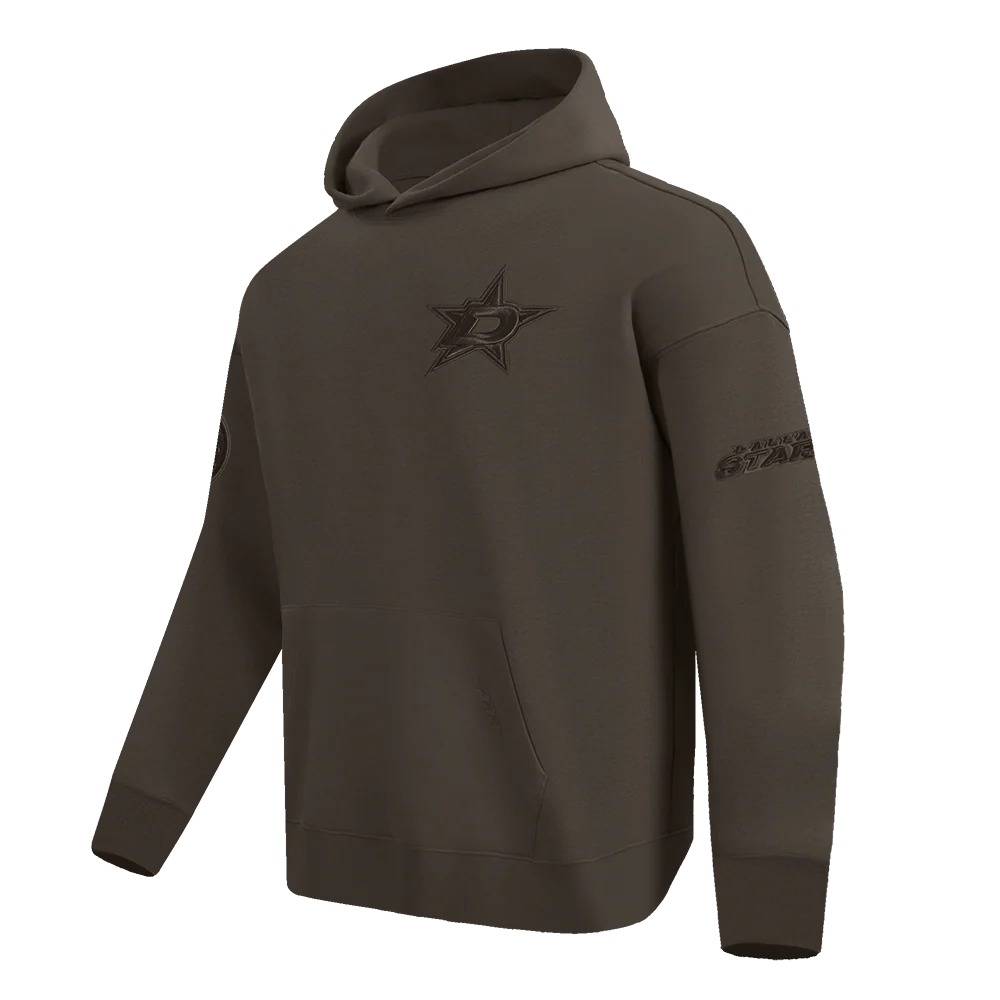 NHL DALLAS STARS NEUTRAL MEN'S DROP SHOULDER PULLOVER HOODIE (DARK TAUPE) - Image 2