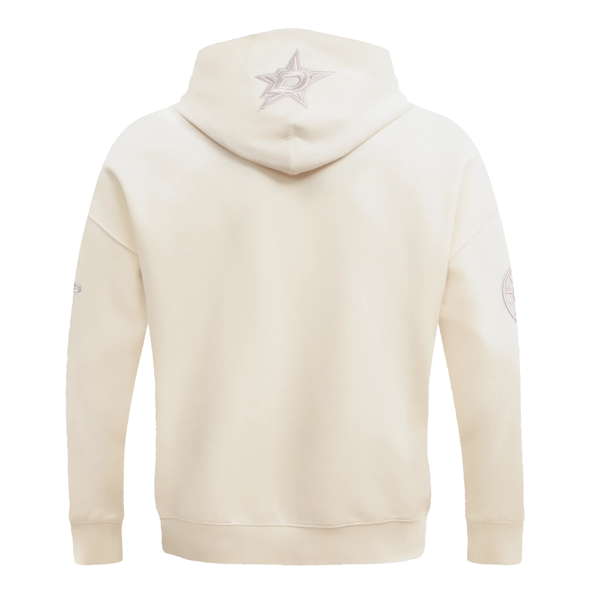 NHL DALLAS STARS NEUTRAL DROP SHOULDER MEN'S PULLOVER HOODIE (EGGSHELL) - Image 4
