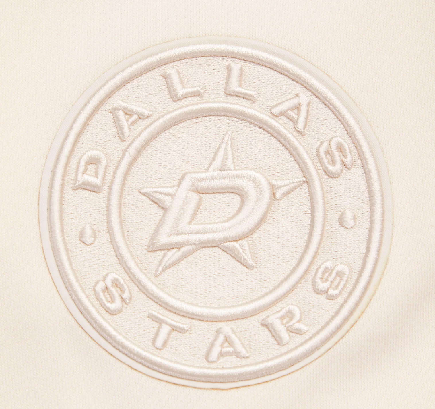 NHL DALLAS STARS NEUTRAL DROP SHOULDER MEN'S PULLOVER HOODIE (EGGSHELL) - Image 7