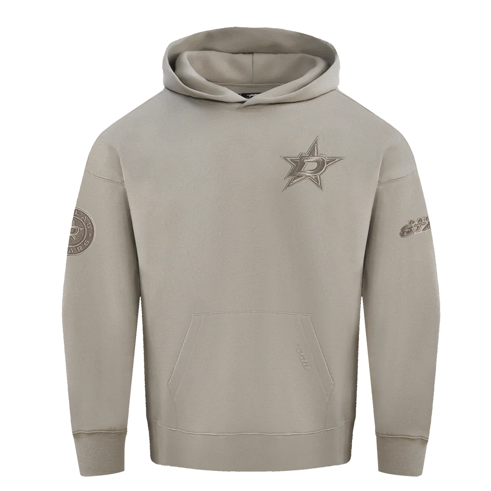 NHL DALLAS STARS NEUTRAL MEN'S DROP SHOULDER PULLOVER HOODIE (TAUPE)