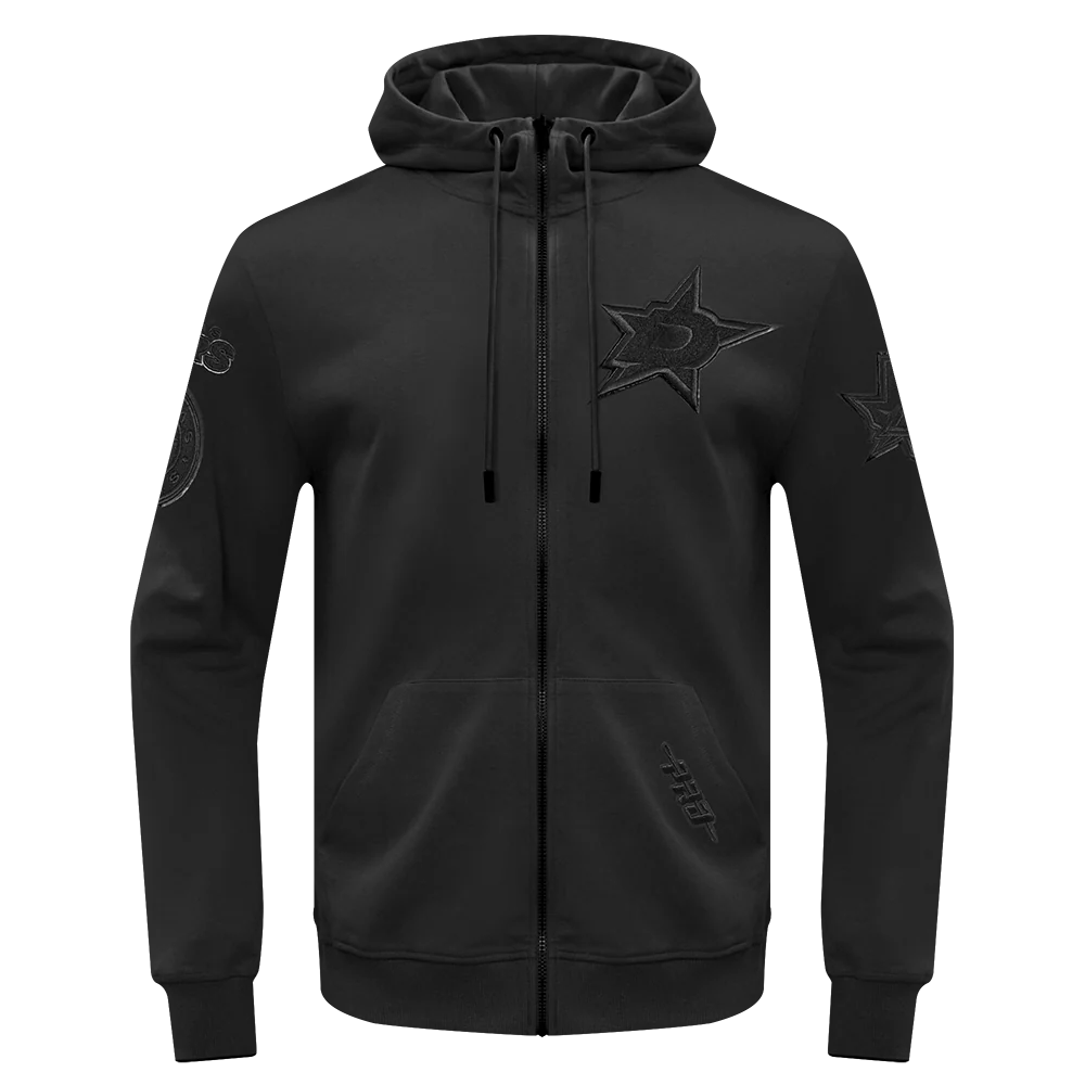 NHL DALLAS STARS TRIPLE BLACK MEN'S DK FZ PO HOODIE (TRIPLE BLACK) - Image 3