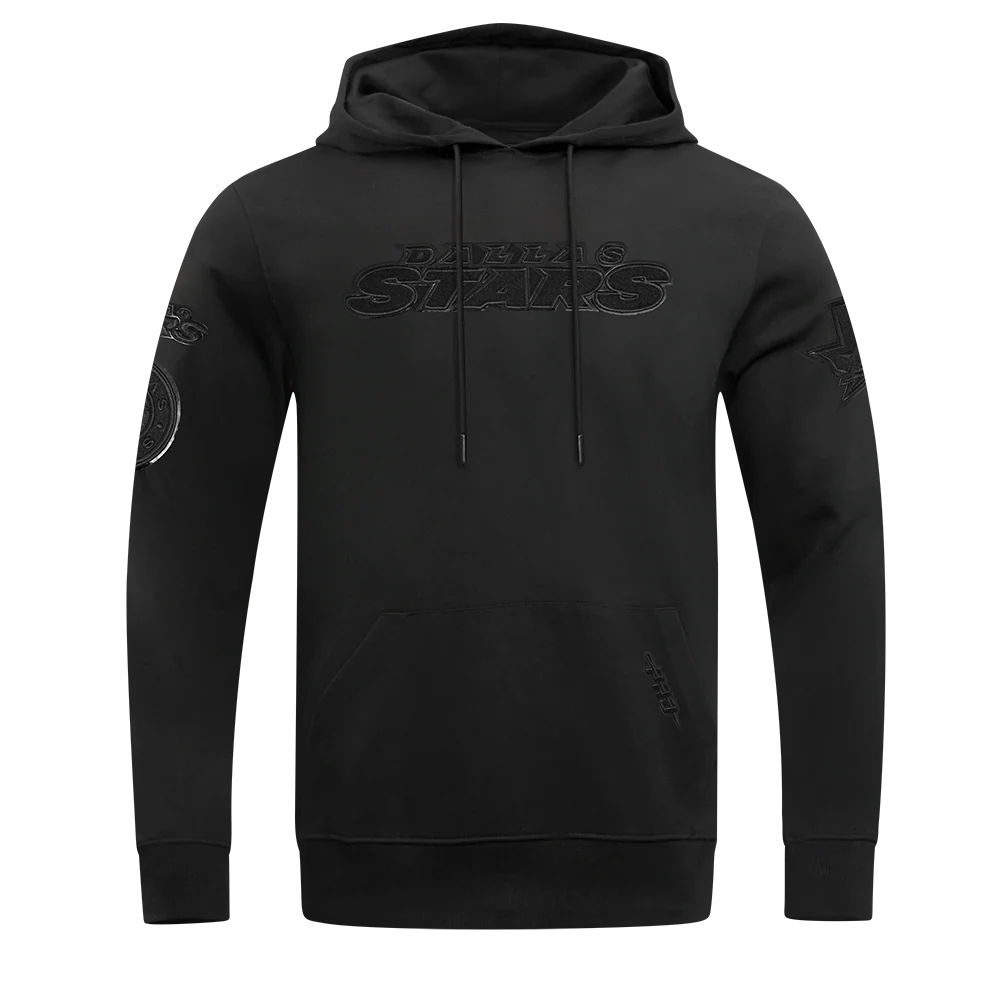 NHL DALLAS STARS TRIPLE BLACK MEN'S DK PO HOODIE (TRIPLE BLACK)