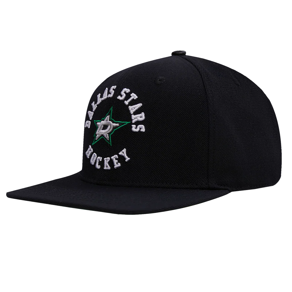 NHL DALLAS STARS HYBRID WOVEN WOOL SNAPBACK HAT (BLACK) - Image 3