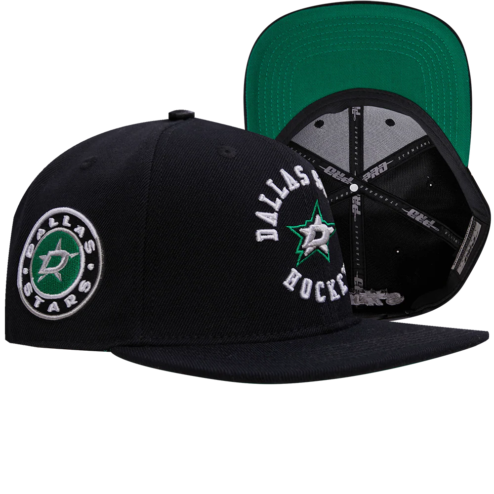 NHL DALLAS STARS HYBRID WOVEN WOOL SNAPBACK HAT (BLACK) - Image 8