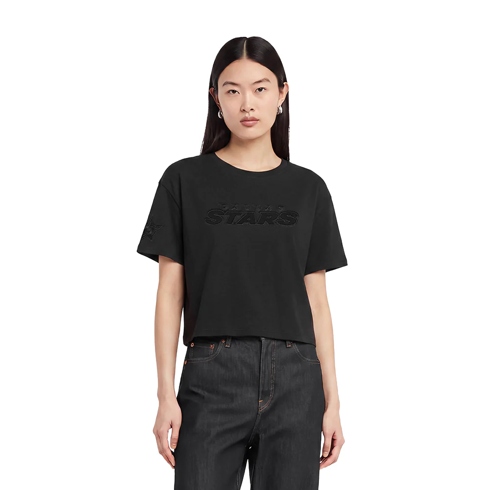 NHL DALLAS STARS NEUTRAL WOMEN'S BOXY TEE (BLACK)