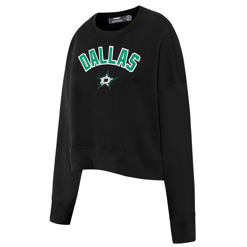 NHL DALLAS STARS CLASSIC WOMEN'S FLC CREWNECK (BLACK) - Image 4