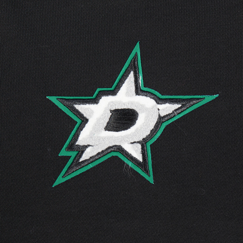 NHL DALLAS STARS CLASSIC WOMEN'S FLC CROPPED PO HOODIE (BLACK) - Image 7