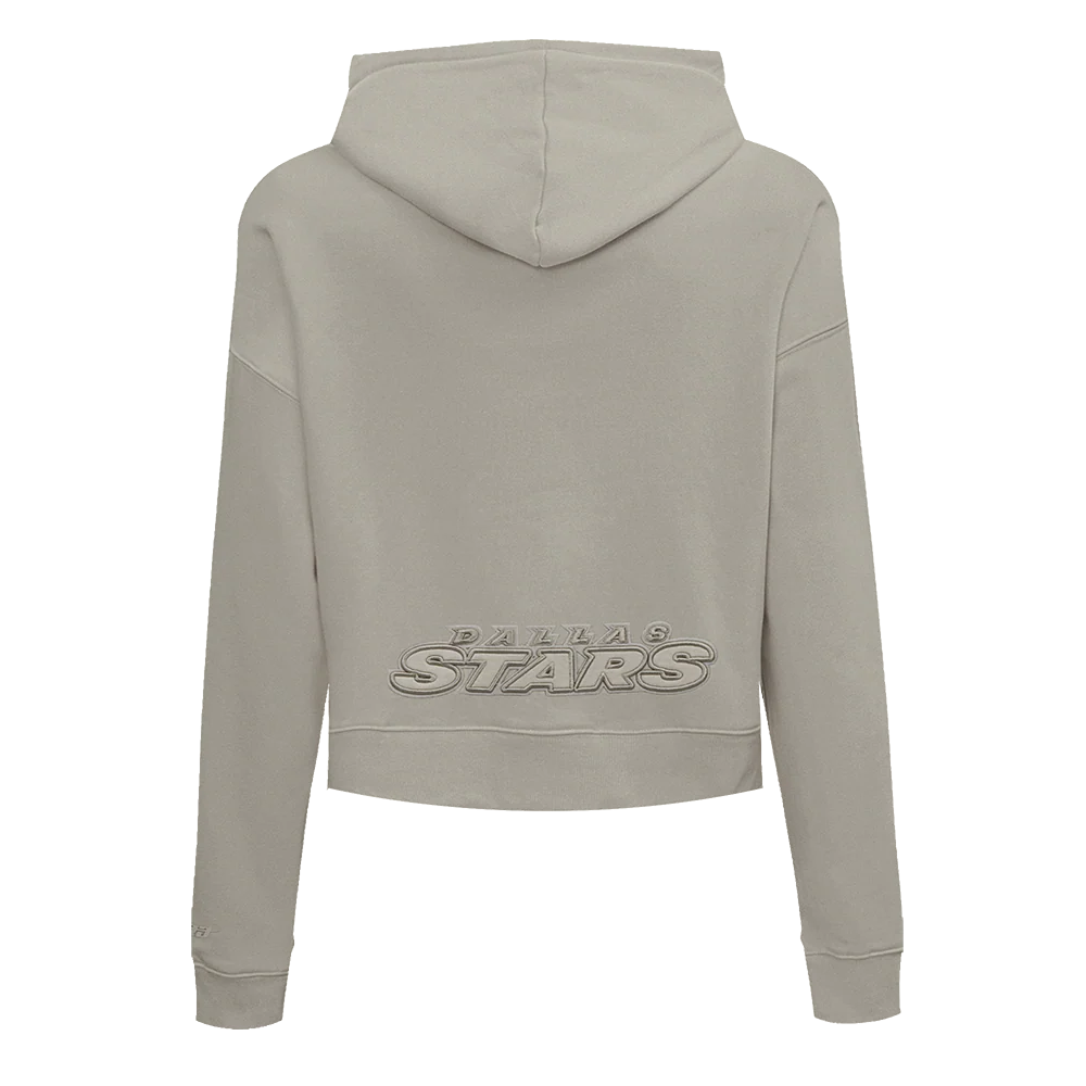 NHL DALLAS STARS NEUTRAL WOMEN'S CROPPED PULLOVER HOODIE (TAUPE) - Image 3