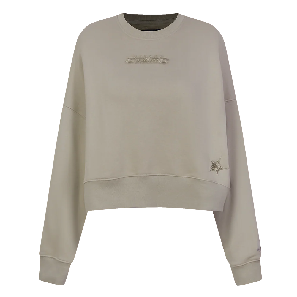 DALLAS STARS WINGSPAN WOMEN'S FLC CREWNECK (TAUPE) - Image 3