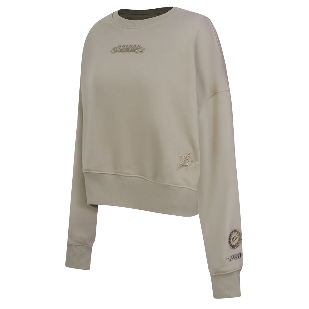 DALLAS STARS WINGSPAN WOMEN'S FLC CREWNECK (TAUPE) - Image 4