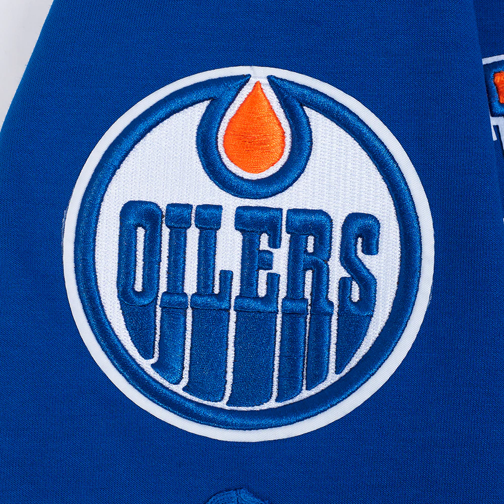 NHL EDMONTON OILERS CLASSIC MEN'S WARM UP JACKET (DODGER BLUE) - Image 12