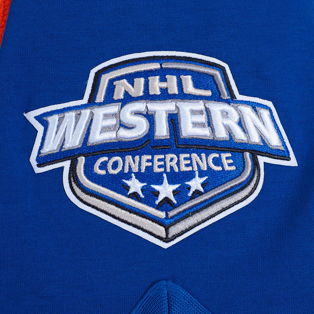NHL EDMONTON OILERS CLASSIC MEN'S WARM UP JACKET (DODGER BLUE) - Image 9