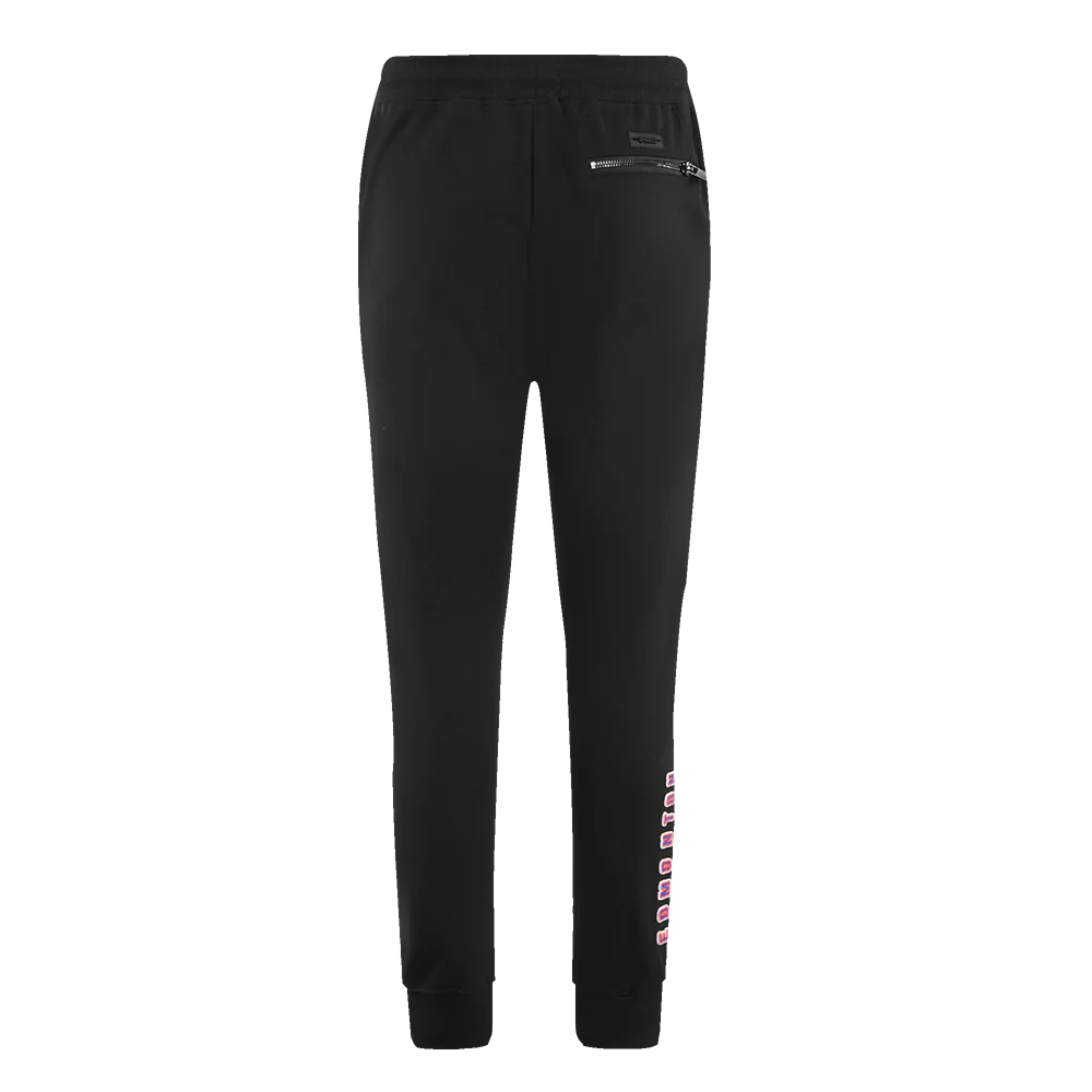 NHL EDMONTON OILERS CLASSIC CHENILLE DOUBLE KNIT JOGGER (BLACK) - Image 3