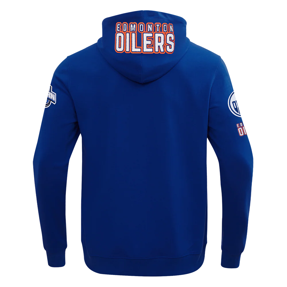 NHL EDMONTON OILERS CLASSIC MEN'S CHENILLE FZ DK PO HOODIE (DODGER BLUE) - Image 3