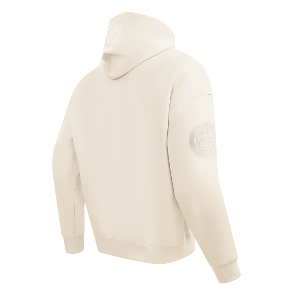 NHL EDMONTON OILERS NEUTRAL MEN'S DROP SHOULDER FLC PO HOODIE (EGGSHELL) - Image 6