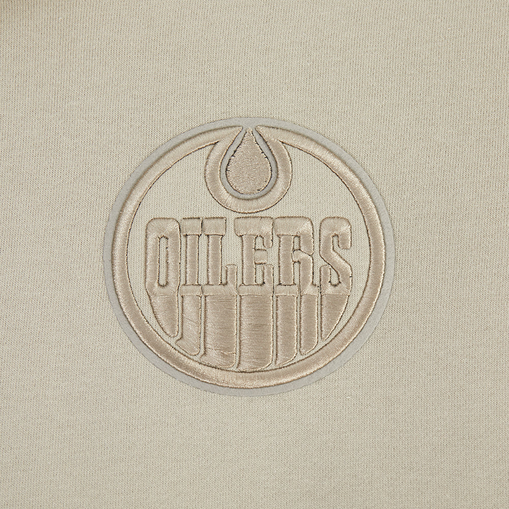 NHL EDMONTON OILERS NEUTRAL MEN'S DROP SHOULDER FLC PO HOODIE (TAUPE) - Image 5
