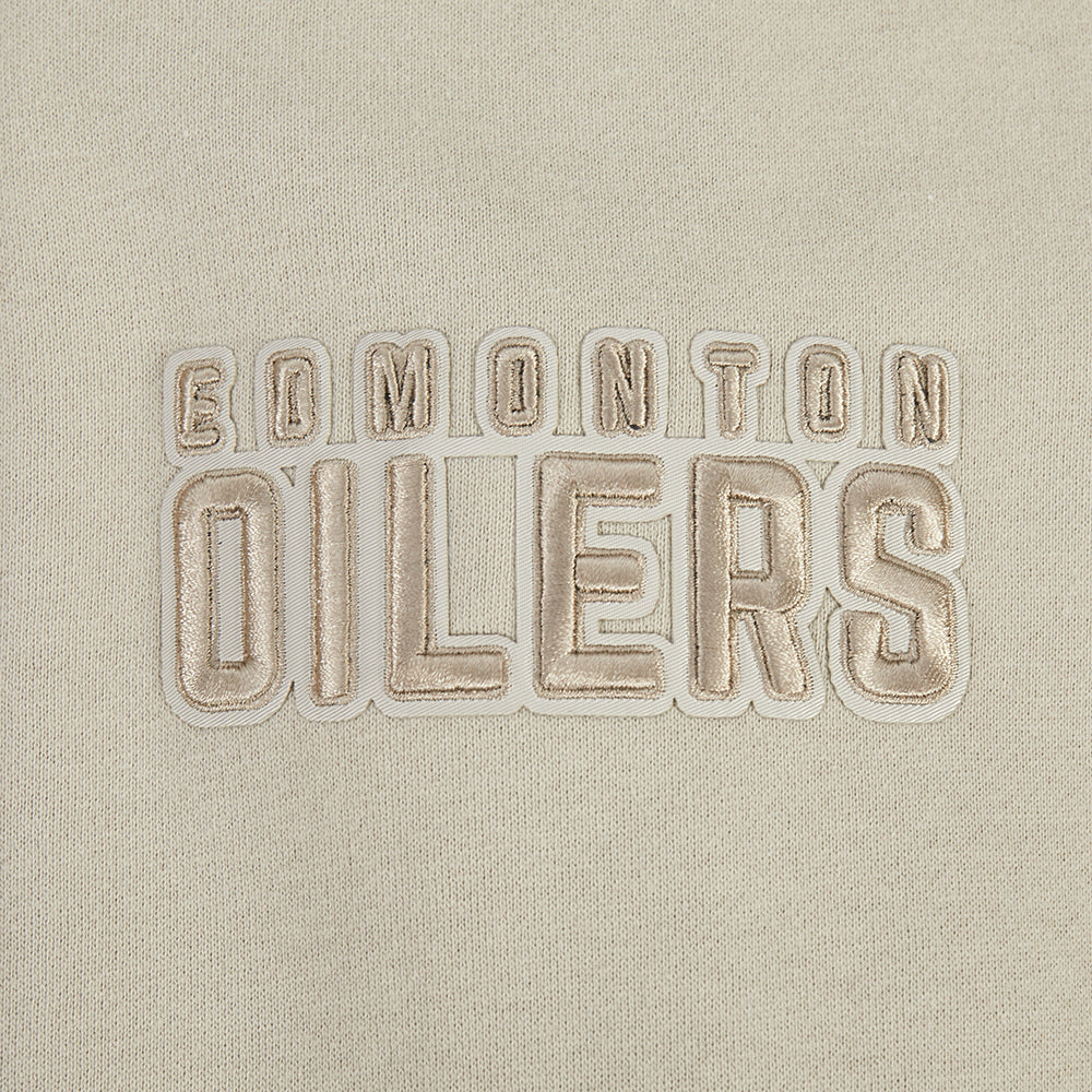 NHL EDMONTON OILERS NEUTRAL MEN'S DROP SHOULDER FLC PO HOODIE (TAUPE) - Image 6