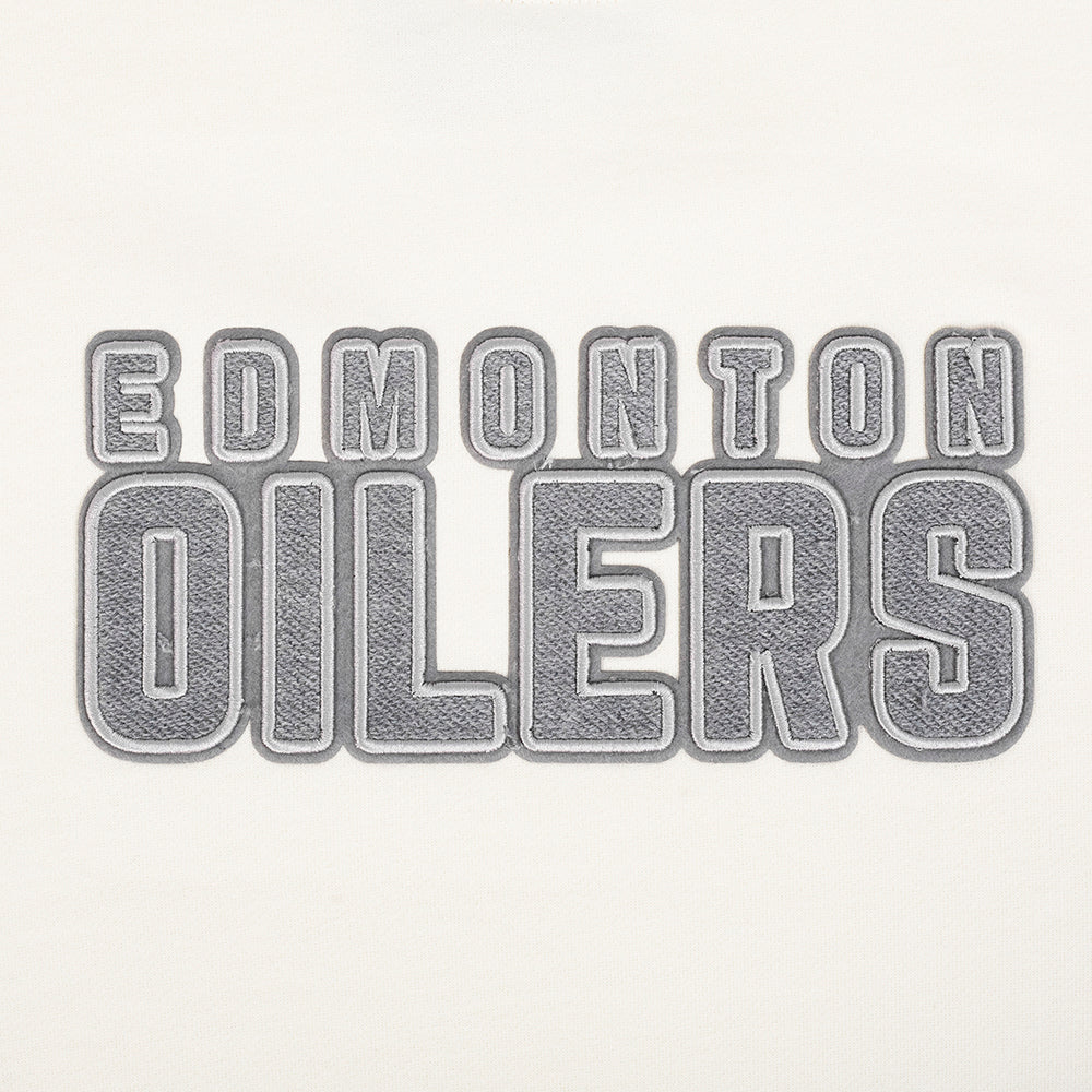 NHL EDMONTON OILERS REVERSE FRENCH TERRY MEN'S DROP SHOULDER FLC CREWNECK (EGGSHELL) - Image 5