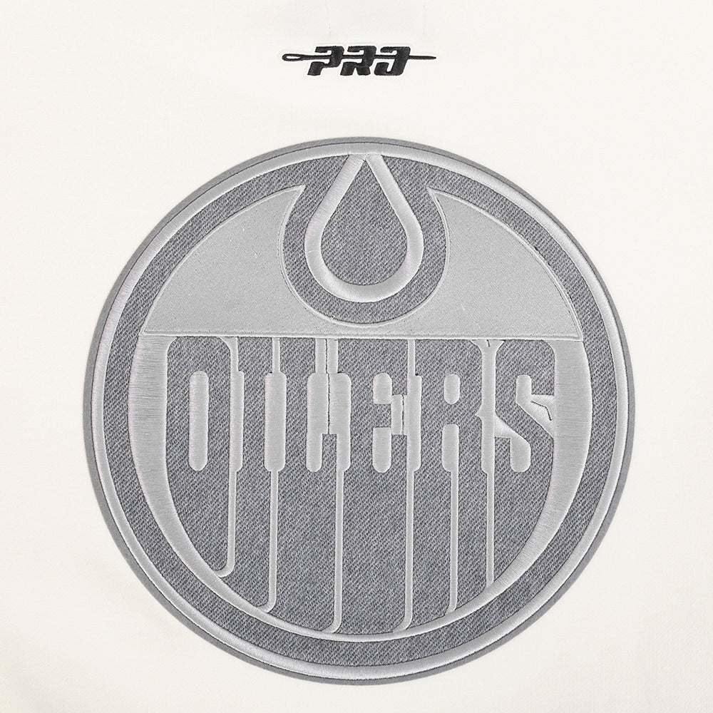 NHL EDMONTON OILERS REVERSE FRENCH TERRY MEN'S DROP SHOULDER FLC CREWNECK (EGGSHELL) - Image 7