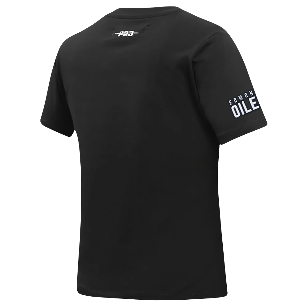 NHL EDMONTON OILERS CLASSIC WOMEN'S SJ SLIM FIT TEE (BLACK) - Image 4