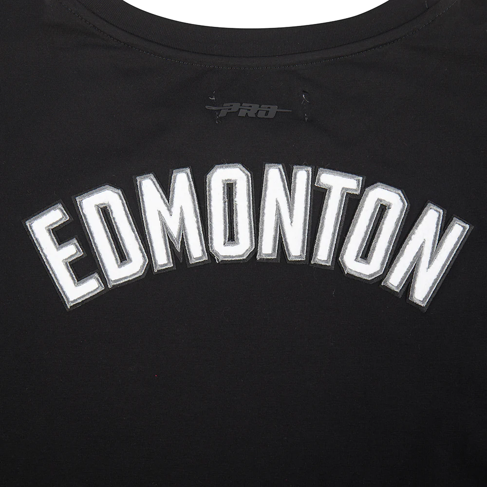NHL EDMONTON OILERS CLASSIC WOMEN'S SJ BOXY TEE (BLACK) - Image 5