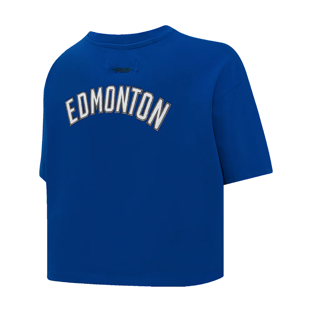 NHL EDMONTON OILERS CLASSIC WOMEN'S SJ BOXY TEE (DODGER BLUE) - Image 6