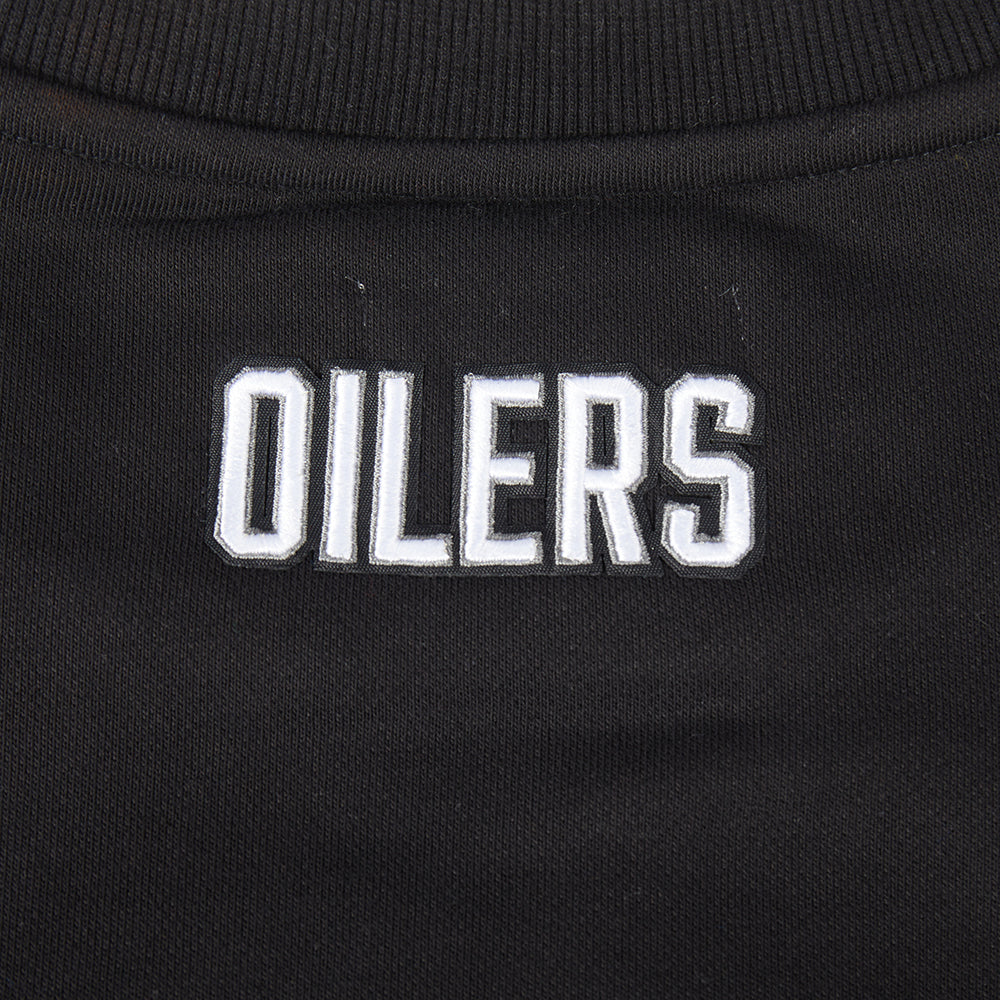 NHL EDMONTON OILERS CLASSIC WOMEN'S FLC CREWNECK (BLACK) - Image 5
