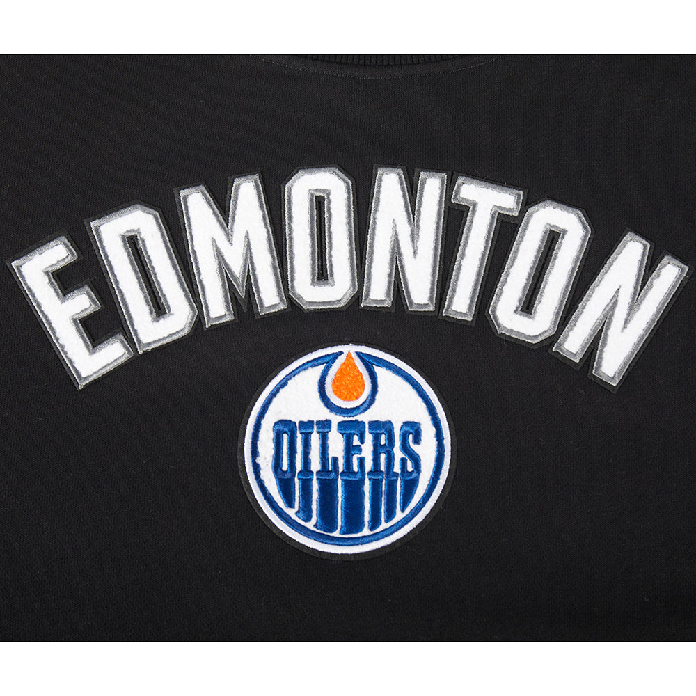 NHL EDMONTON OILERS CLASSIC WOMEN'S FLC CREWNECK (BLACK) - Image 6