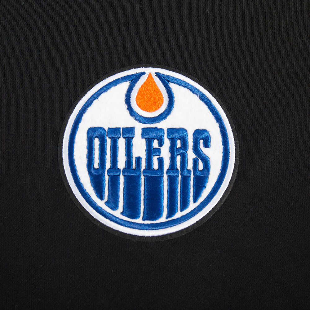 NHL EDMONTON OILERS CLASSIC WOMEN'S FLC CROPPED PO HOODIE (BLACK) - Image 7
