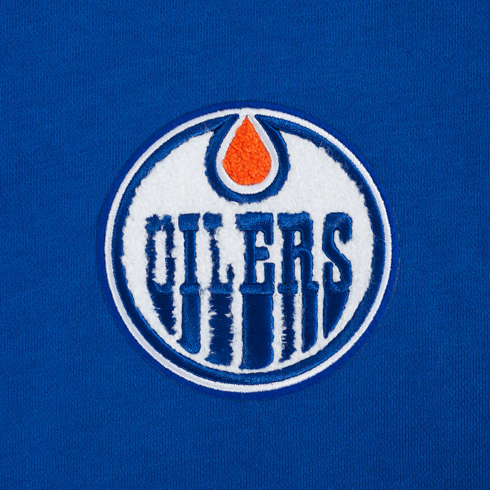 NHL EDMONTON OILERS CLASSIC WOMEN'S FLC CROPPED PO HOODIE (DODGER BLUE) - Image 6