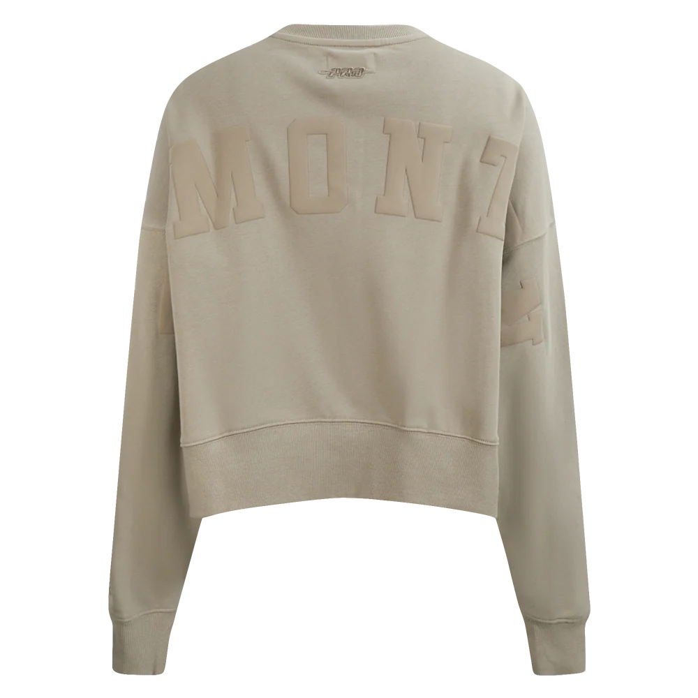 EDMONTON OILERS WINGSPAN WOMEN'S FLC CREWNECK (TAUPE) - Image 5