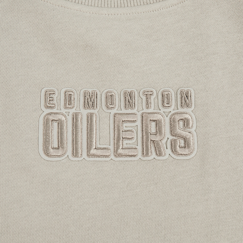 EDMONTON OILERS WINGSPAN WOMEN'S FLC CREWNECK (TAUPE) - Image 9