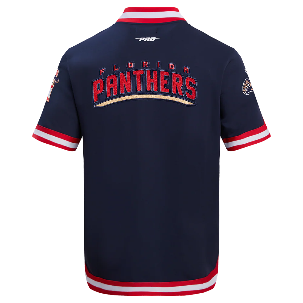 NHL FLORIDA PANTHERS CLASSIC MEN'S WARM UP JACKET (MIDNIGHT NAVY/RED) - Image 3