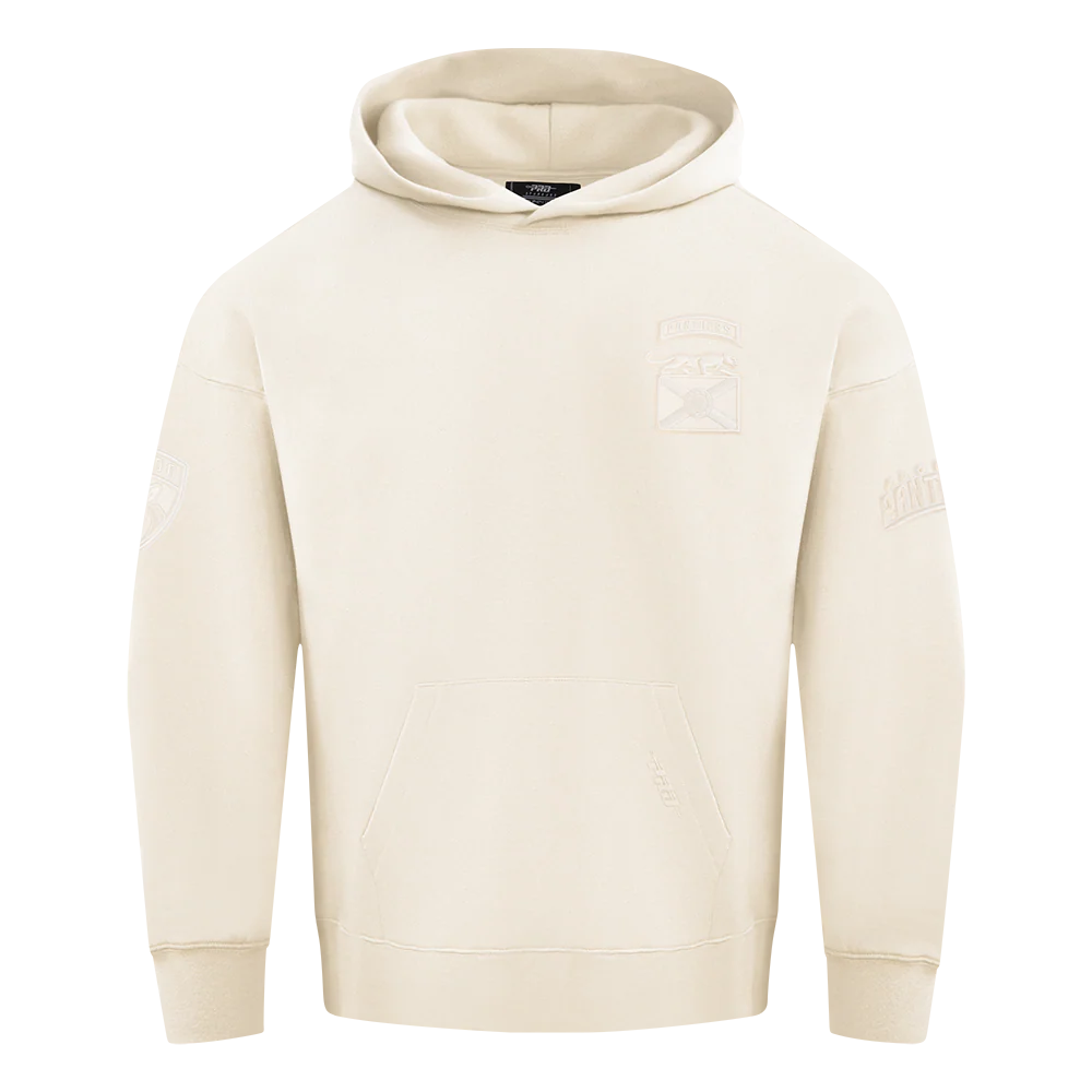NHL FLORIDA PANTHERS NEUTRAL MEN'S DROP SHOULDER FLC PO HOODIE (EGGSHELL)