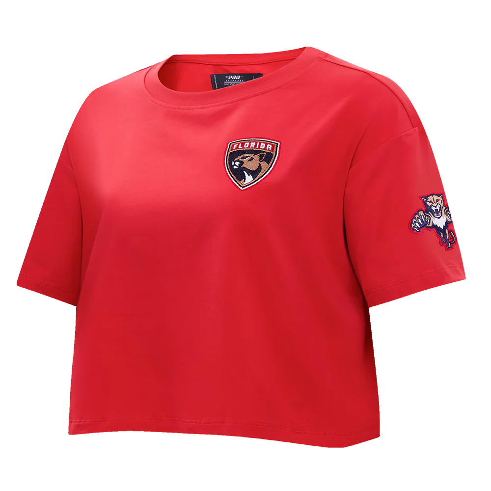 NHL FLORIDA PANTHERS CLASSIC WOMEN'S SJ BOXY TEE (RED) - Image 2