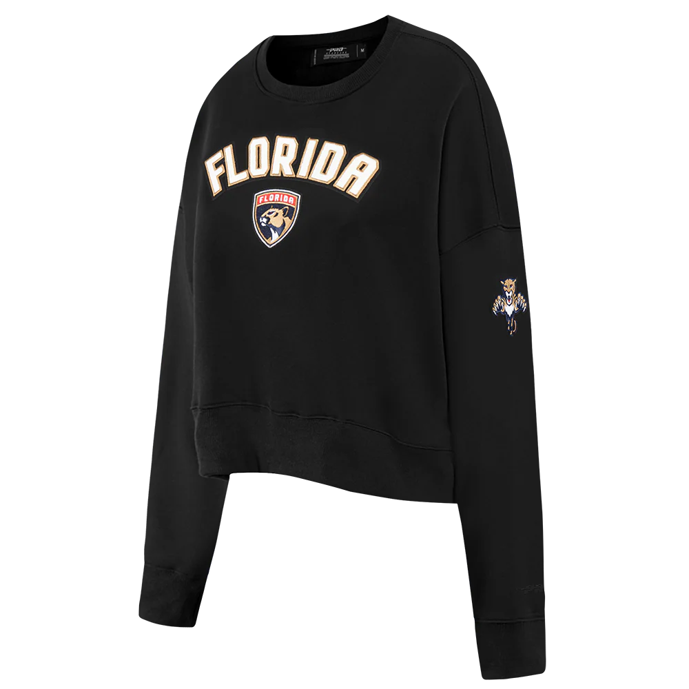 NHL FLORIDA PANTHERS CLASSIC WOMEN'S FLC CREWNECK (BLACK) - Image 2