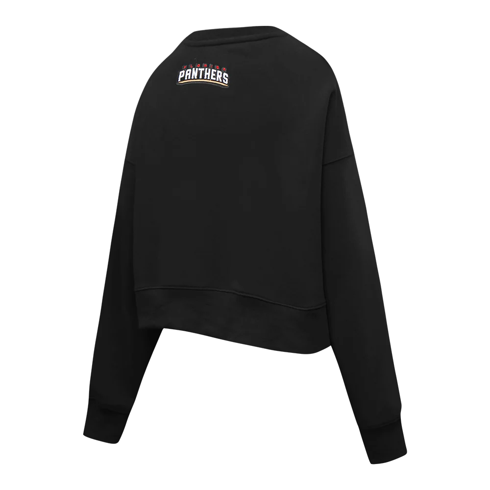 NHL FLORIDA PANTHERS CLASSIC WOMEN'S FLC CREWNECK (BLACK) - Image 4