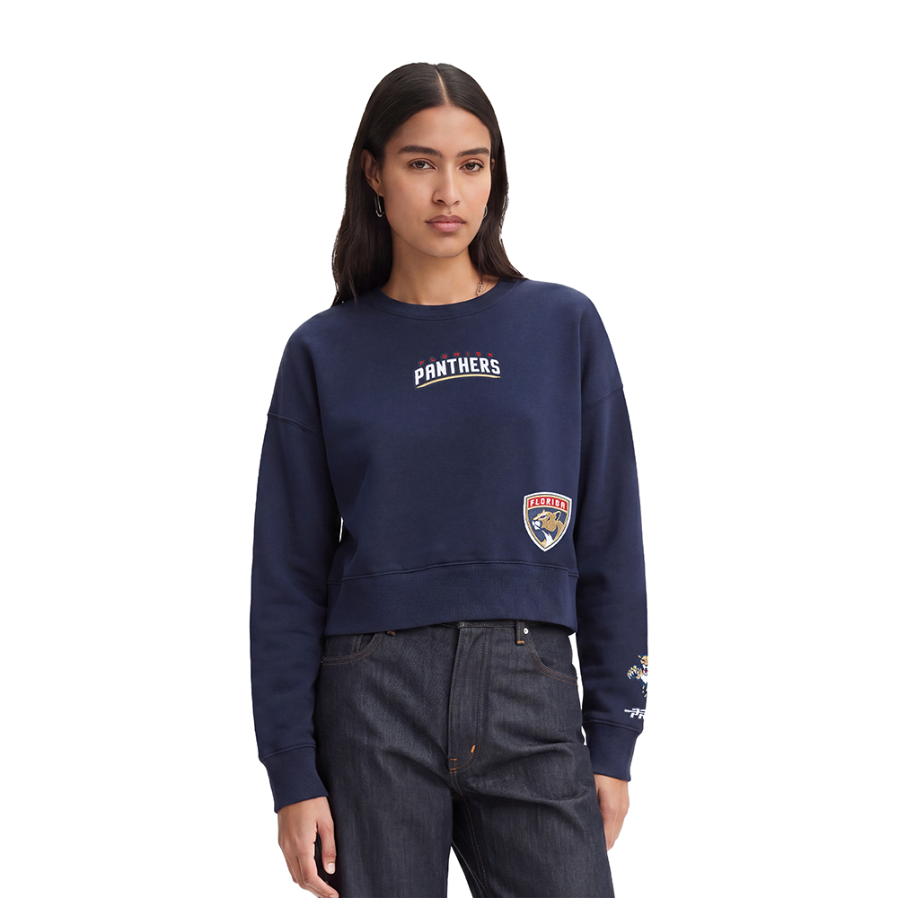 NHL FLORIDA PANTHERS WINGSPAN WOMEN'S FLC CREWNECK (MIDNIGHT NAVY) - Image 2