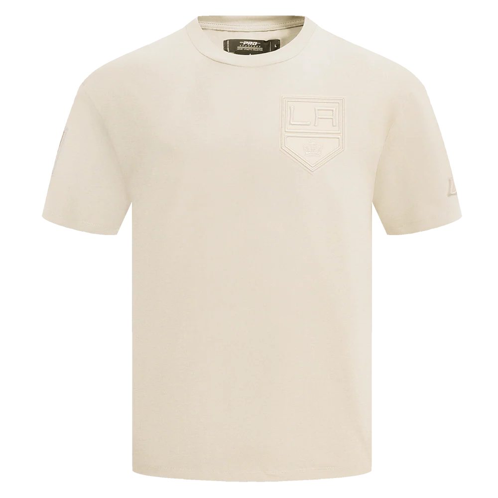 NHL LOS ANGELES KINGS NEUTRAL COTTON JERSEY DROP SHOULDER TEE (EGGSHELL)