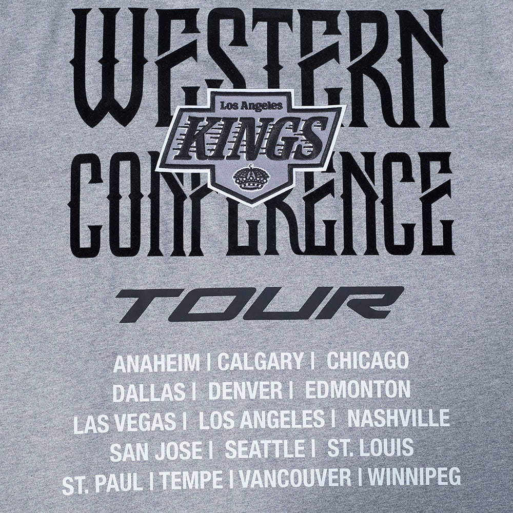 NHL LOS ANGELES KINGS CITY TOUR 2.0 MEN'S CJ DROP SHOULDER TEE (DARK HEATHER GRAY) - Image 6