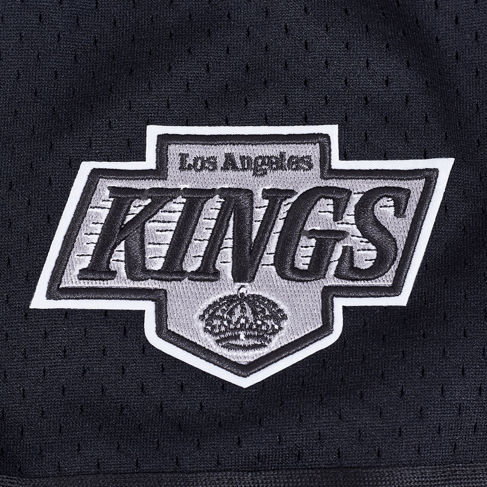 LOS ANGELES KINGS MESH MEN'S BUTTON DOWN SHIRT (BLACK) - Image 9