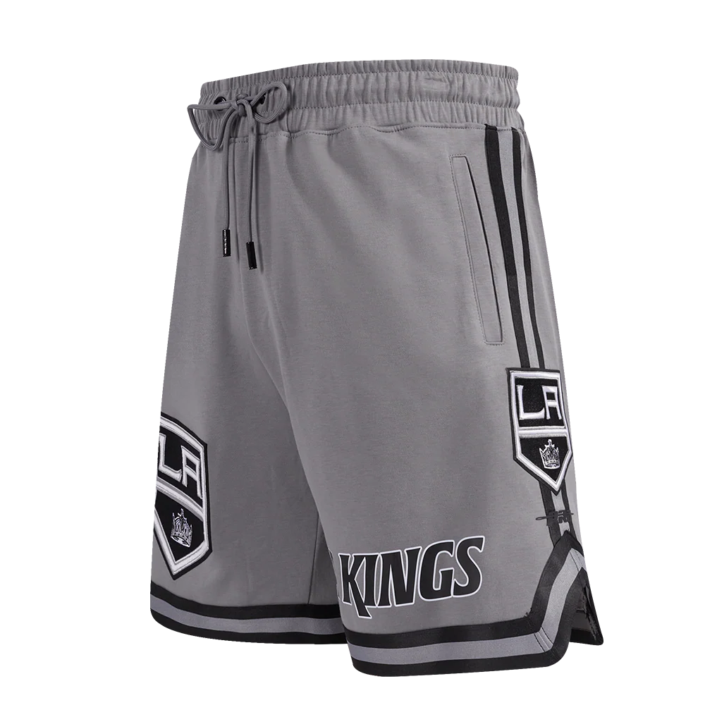NHL LOS ANGELES KINGS CLASSIC CHENILLE MEN'S DK SHORT (GRAY/BLACK)
