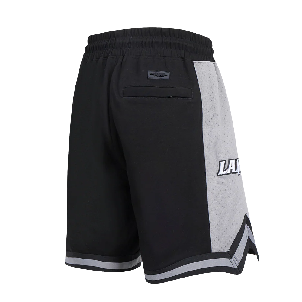 NHL LOS ANGELES KINGS SCRIPT TAIL MEN'S DOUBLE KNIT 2.0 SHORT (BLACK/GRAY) - Image 2
