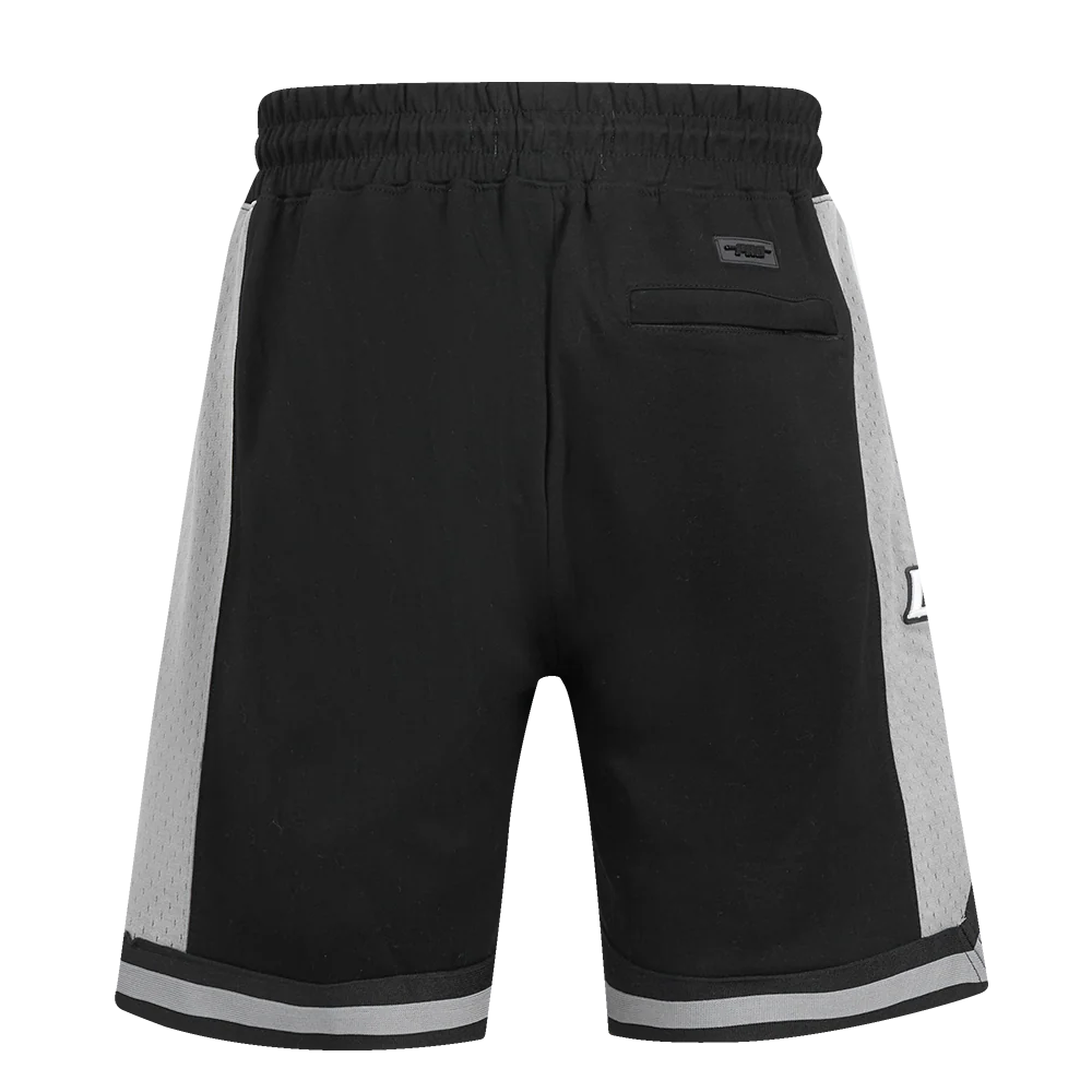 NHL LOS ANGELES KINGS SCRIPT TAIL MEN'S DOUBLE KNIT 2.0 SHORT (BLACK/GRAY) - Image 4