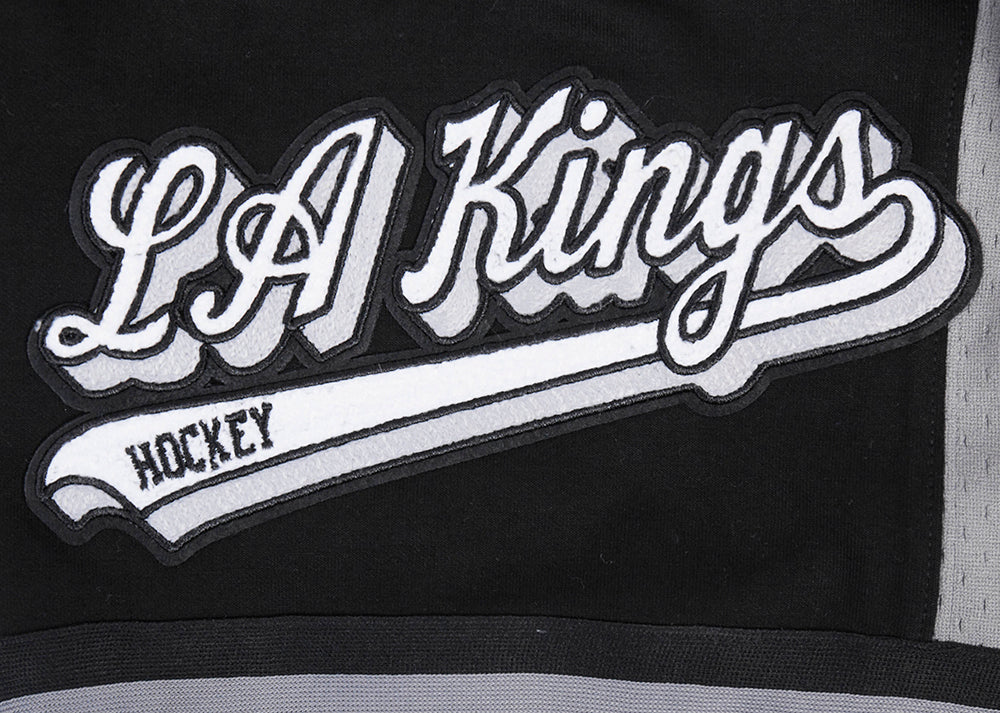 NHL LOS ANGELES KINGS SCRIPT TAIL MEN'S DOUBLE KNIT 2.0 SHORT (BLACK/GRAY) - Image 5