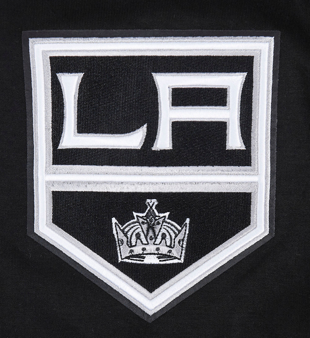 NHL LOS ANGELES KINGS SCRIPT TAIL MEN'S DOUBLE KNIT 2.0 SHORT (BLACK/GRAY) - Image 7